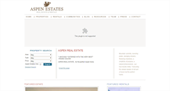 Desktop Screenshot of estatesaspen.com
